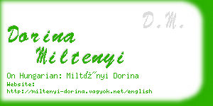 dorina miltenyi business card